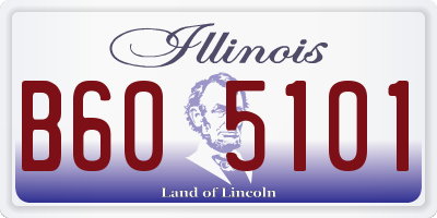 IL license plate B605101