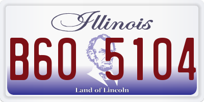 IL license plate B605104