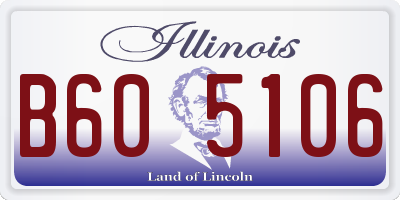 IL license plate B605106