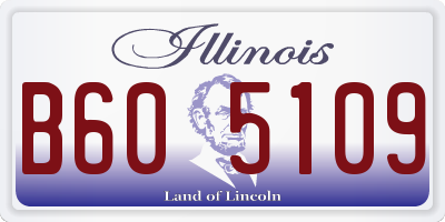 IL license plate B605109
