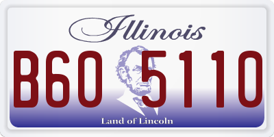 IL license plate B605110