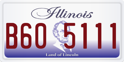 IL license plate B605111