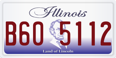 IL license plate B605112