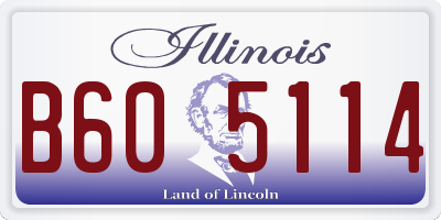 IL license plate B605114