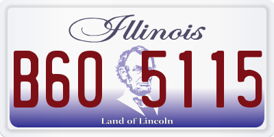 IL license plate B605115