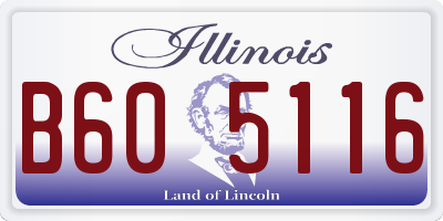 IL license plate B605116