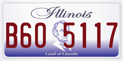 IL license plate B605117