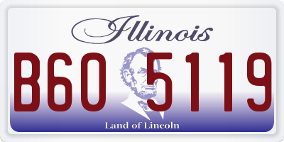 IL license plate B605119