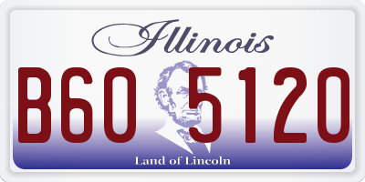 IL license plate B605120