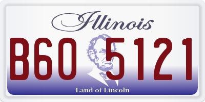 IL license plate B605121