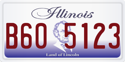 IL license plate B605123