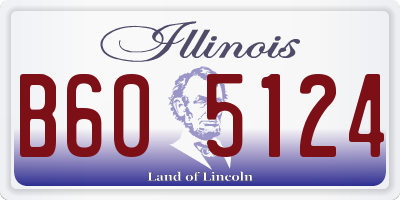 IL license plate B605124