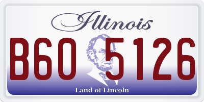 IL license plate B605126