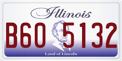 IL license plate B605132