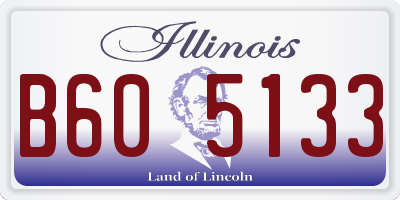 IL license plate B605133
