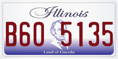 IL license plate B605135
