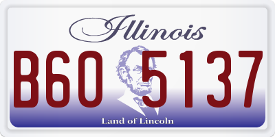 IL license plate B605137