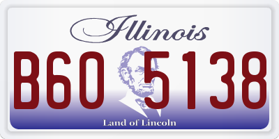 IL license plate B605138