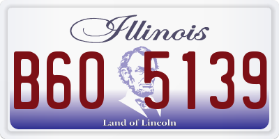 IL license plate B605139
