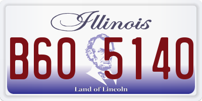 IL license plate B605140