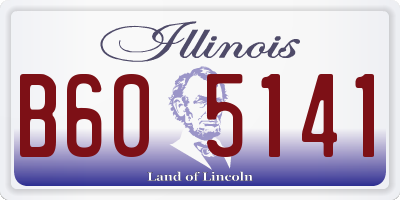 IL license plate B605141