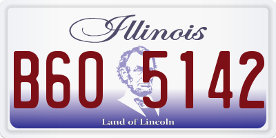 IL license plate B605142