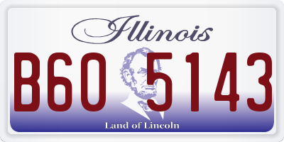 IL license plate B605143