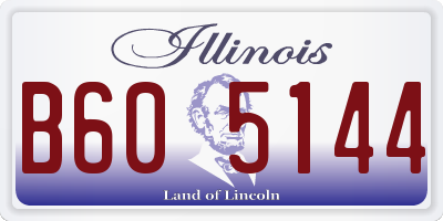 IL license plate B605144