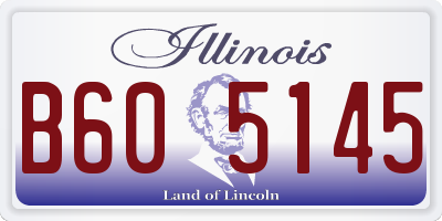 IL license plate B605145