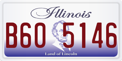 IL license plate B605146
