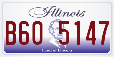 IL license plate B605147