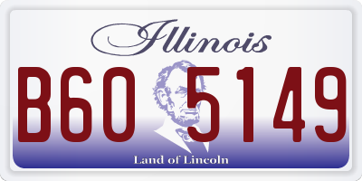 IL license plate B605149
