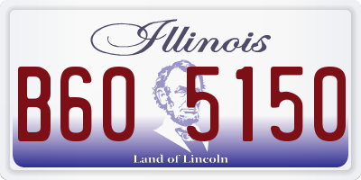 IL license plate B605150