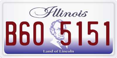 IL license plate B605151
