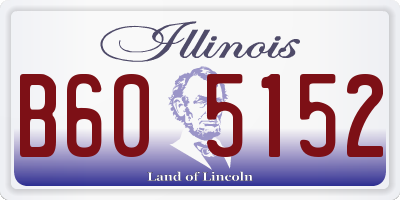 IL license plate B605152