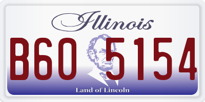IL license plate B605154