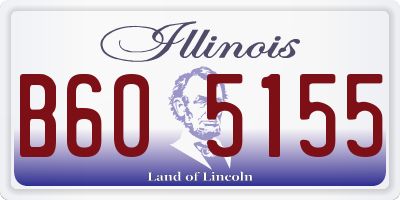 IL license plate B605155