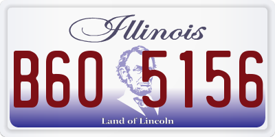 IL license plate B605156