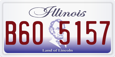 IL license plate B605157