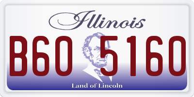 IL license plate B605160