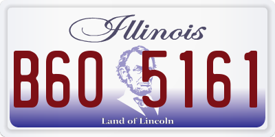 IL license plate B605161