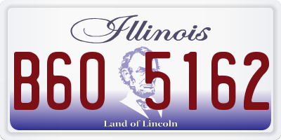 IL license plate B605162