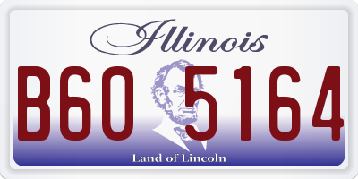 IL license plate B605164
