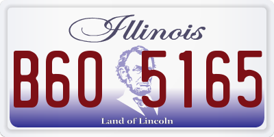 IL license plate B605165