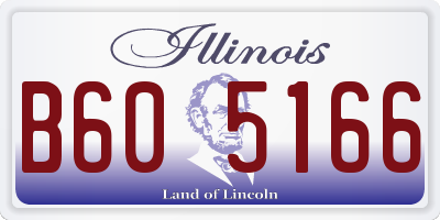 IL license plate B605166