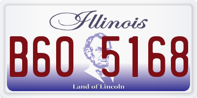 IL license plate B605168
