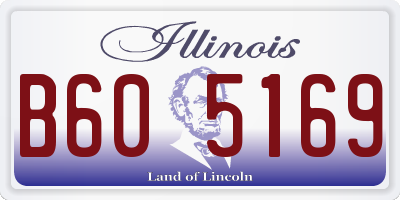 IL license plate B605169