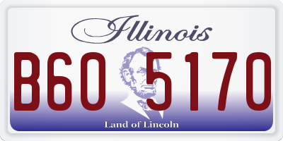 IL license plate B605170