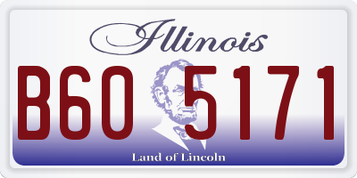 IL license plate B605171