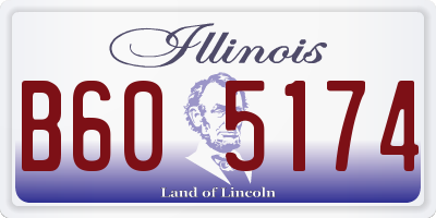 IL license plate B605174